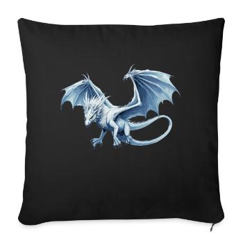Flying Dragon Motif - Sofa pillow with filling 45cm x 45cm - black - Front