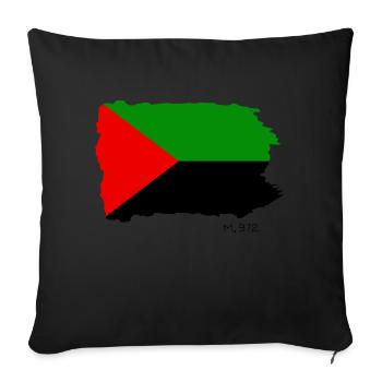 MARTINIQUE TORN FLAG M.972 (Black) - Coussin et housse de 45 x 45 cm - noir - Devant