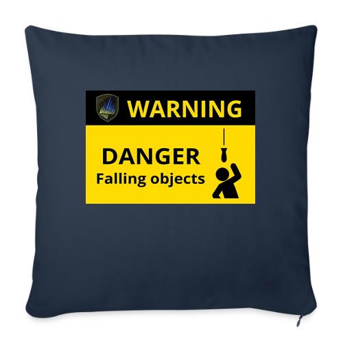 Danger falling objects - Soffkudde med stoppning 45 x 45 cm
