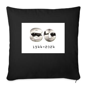 80 eme c47 - Coussin et housse de 45 x 45 cm - noir - Devant