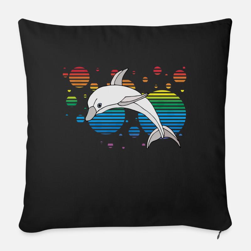 Delfin - Sofakissen mit Füllung 45 x 45 cm - Schwarz