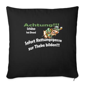 Allée de secours à la Schützenfest - Coussin et housse de 45 x 45 cm - noir - Devant