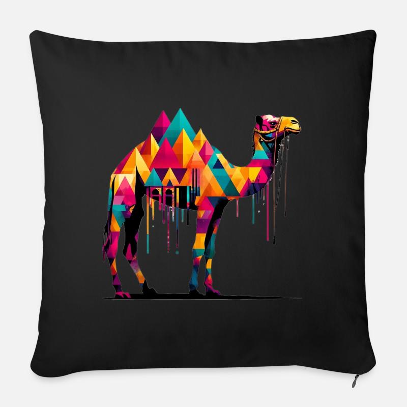 Kamel - Sofakissen mit Füllung 45 x 45 cm - Schwarz