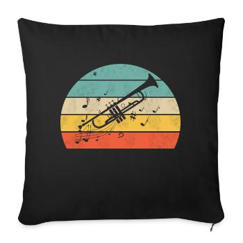 Trumpet - Sofa pillow with filling 45cm x 45cm - black - Front