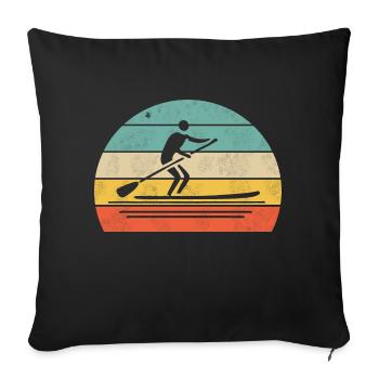 Paddle debout - Coussin et housse de 45 x 45 cm - noir - Devant