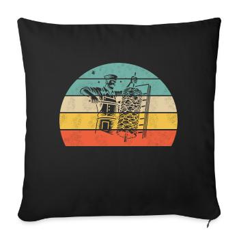 Dönerverkäufer Action - Sofakissen mit Füllung 45 x 45 cm - Schwarz - Vorne