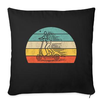 Liberté de la trottinette électrique - Coussin et housse de 45 x 45 cm - noir - Devant