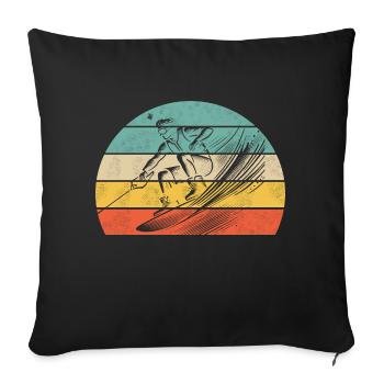 Wakeboarding Action - Sofa pillow with filling 45cm x 45cm - black - Front