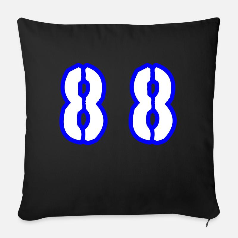 88 Zahl Symbol - Sofakissen mit Füllung 45 x 45 cm - Schwarz