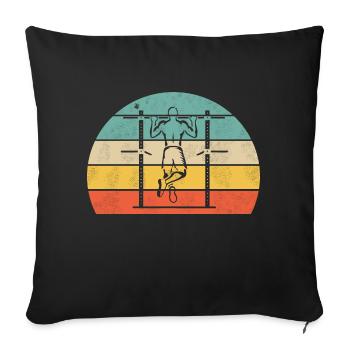 Calisthenics Muscle-Up - Sofa pillow with filling 45cm x 45cm - black - Front