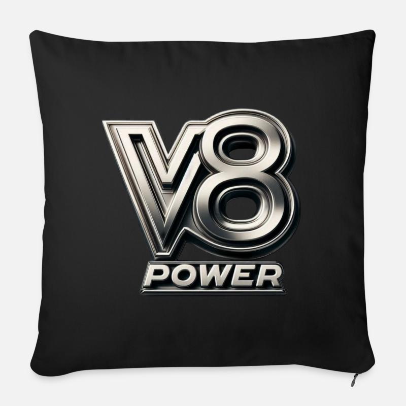 V8-Leistung - Sofakissen mit Füllung 45 x 45 cm - Schwarz