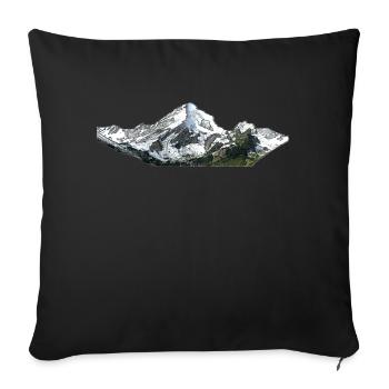 Mountain Line - Sofakissen mit Füllung 45 x 45 cm - Schwarz - Vorne
