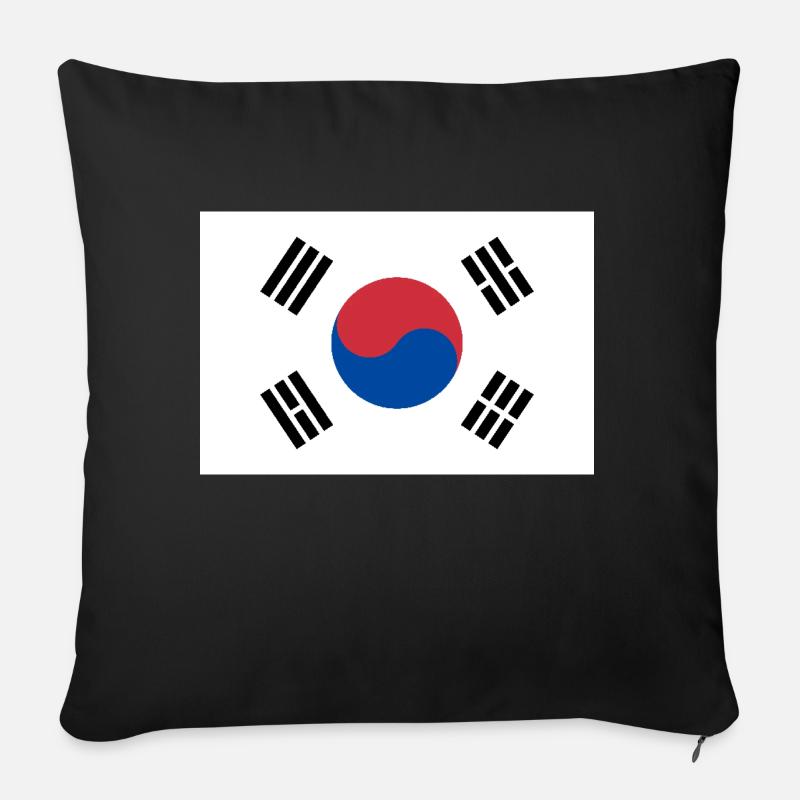 South Korea - Sofa pillow with filling 45cm x 45cm - black