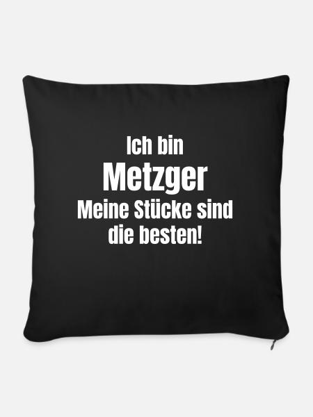 Metzger - Sofakissen mit Füllung 45 x 45 cm - Schwarz