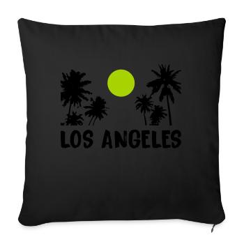 Los Angeles - Coussin et housse de 45 x 45 cm - noir - Devant