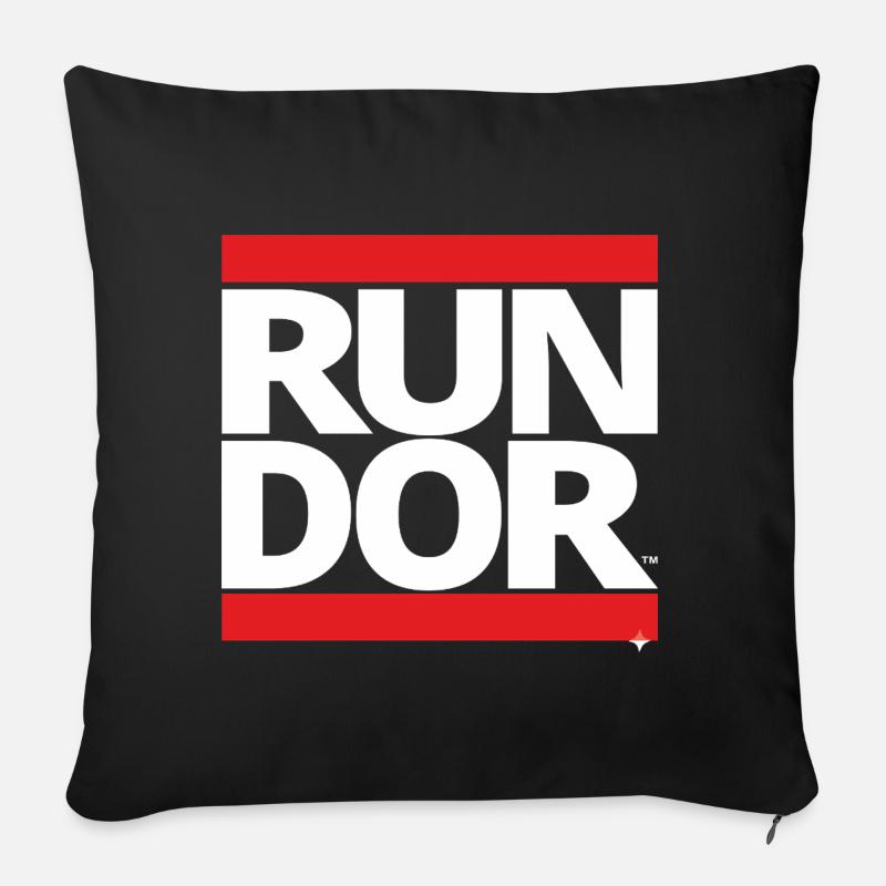 run - Sofakissen mit Füllung 45 x 45 cm - Schwarz