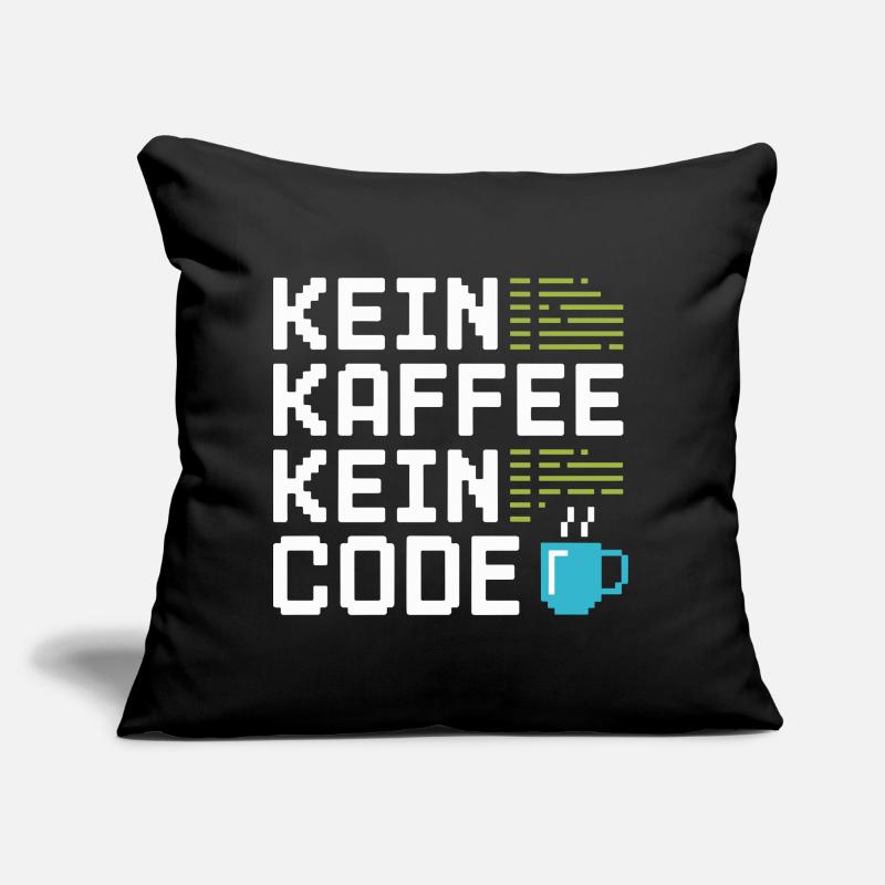 Kein Kaffee Kein Code Programmierer Informatiker Sofakissen mit Füllung 45 x 45 cm