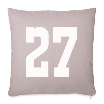 Chiffres 27 Contrast Design - Coussin et housse de 45 x 45 cm - taupe clair - Devant