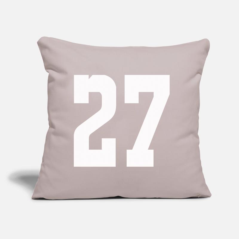 Numerals 27 Contrast Design Sofa pillow with filling 45cm x 45cm