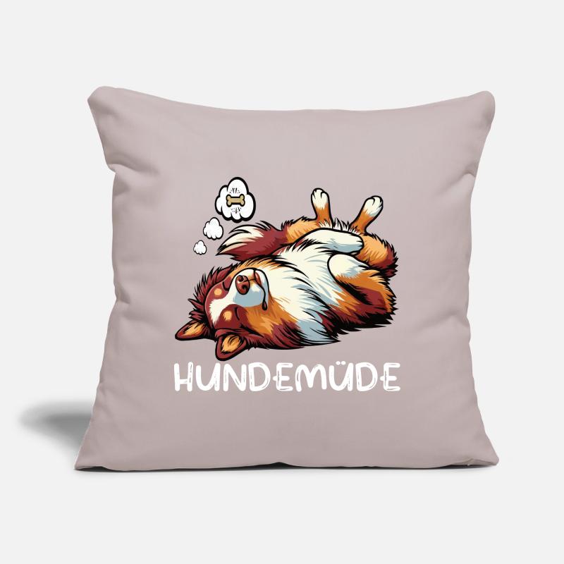 Hundemüde Australian Shepherd Aussie Aussiehalter Sofakissen mit Füllung 45 x 45 cm