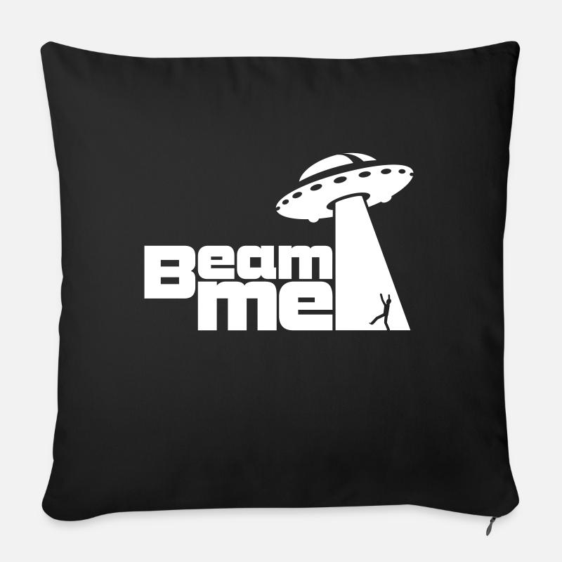 Beam me up! No.2 - Coussin et housse de 45 x 45 cm - noir