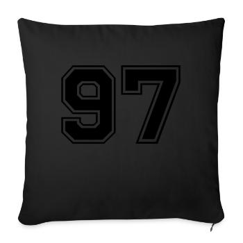 97 - Sofa pillow with filling 45cm x 45cm - black - Front