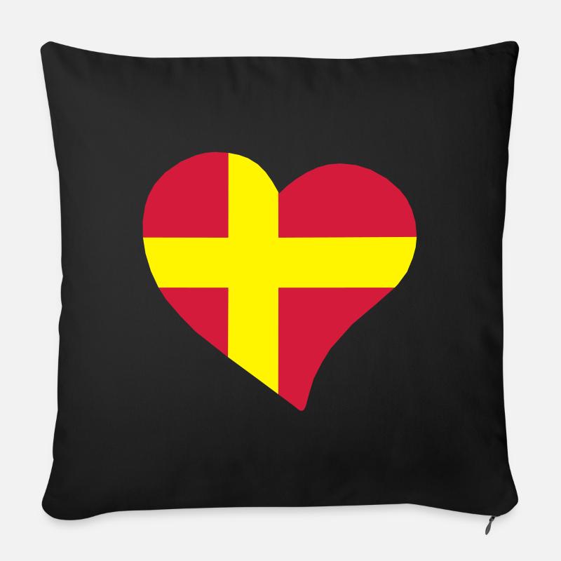 Scania herz - Sofakissen mit Füllung 45 x 45 cm - Schwarz