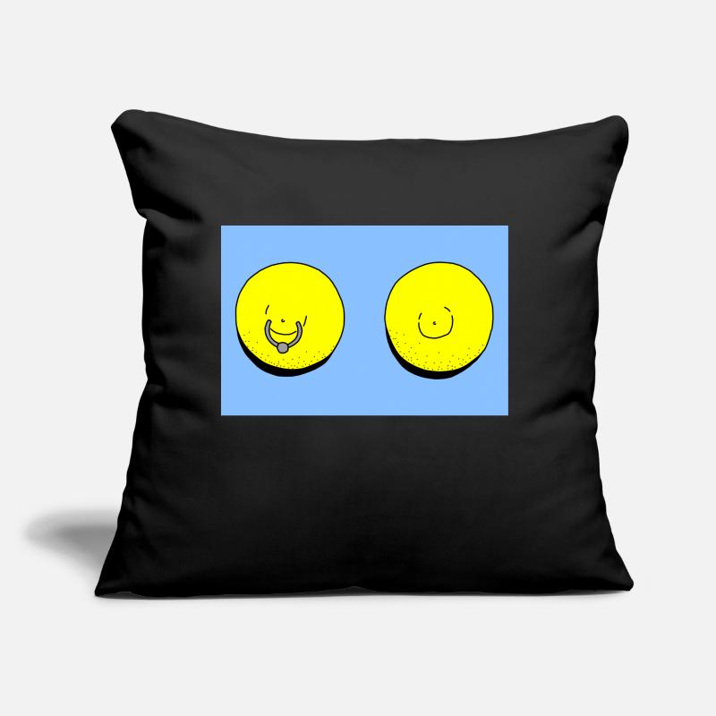 lemon light blue Sofa pillow with filling 45cm x 45cm