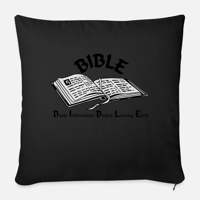 Bibel - Sofakissen mit Füllung 45 x 45 cm - Schwarz
