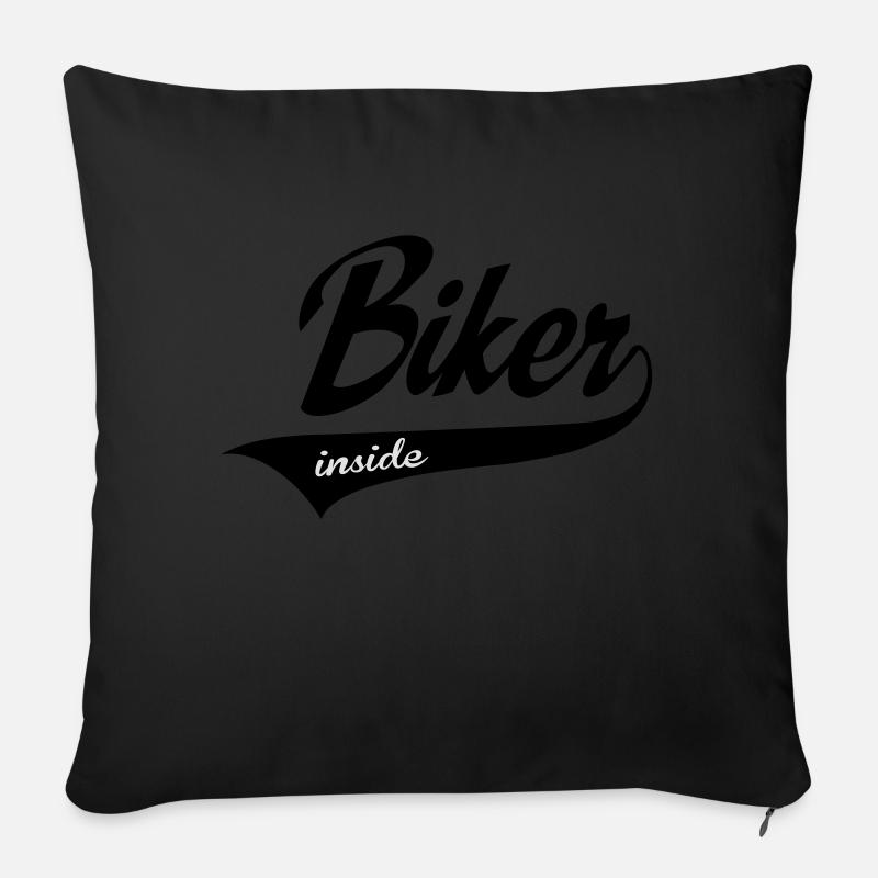 Motorrad - Sofakissen mit Füllung 45 x 45 cm - Schwarz