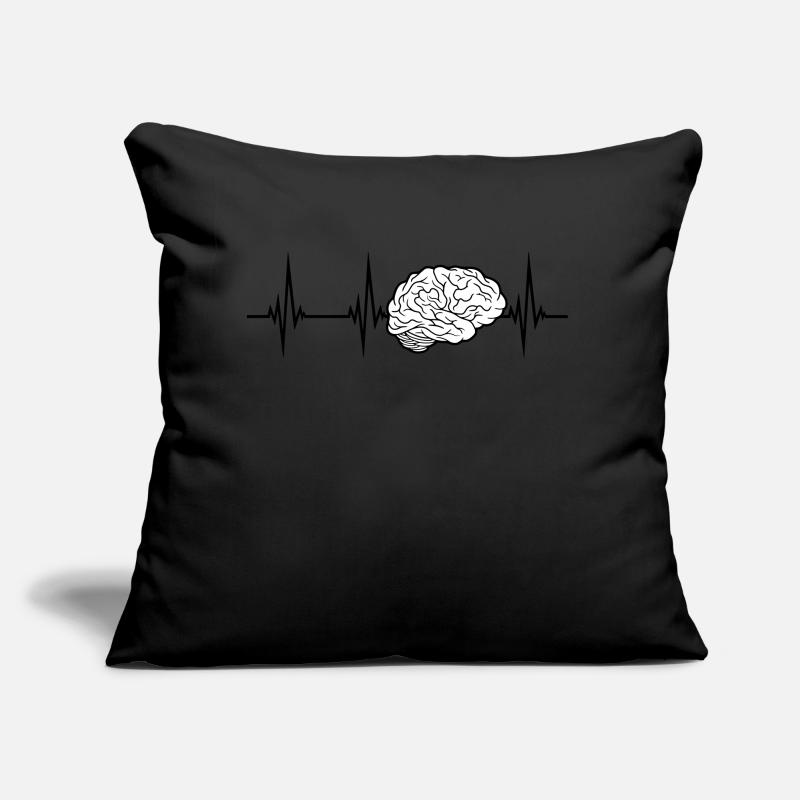 Conception du cerveau ECG Coussin et housse de 45 x 45 cm