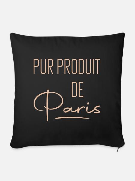 Paris Geschenkhemd Paris - Sofakissen mit Füllung 45 x 45 cm - Schwarz