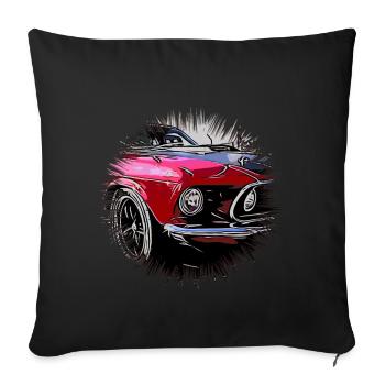 Voiture - Coussin et housse de 45 x 45 cm - noir - Devant