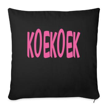 Coucou rose/rose - Coussin et housse de 45 x 45 cm - noir - Devant