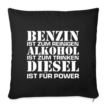 DIESEL POWER - Sofakissen mit Füllung 45 x 45 cm - Schwarz - Vorne