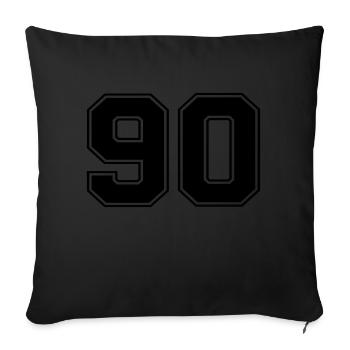 90 - Sofa pillow with filling 45cm x 45cm - black - Front