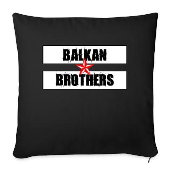 balkan brothers - Sofakissen mit Füllung 45 x 45 cm - Schwarz - Vorne