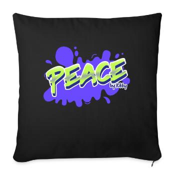 peace, kikky - Sofakissen mit Füllung 45 x 45 cm - Schwarz - Vorne
