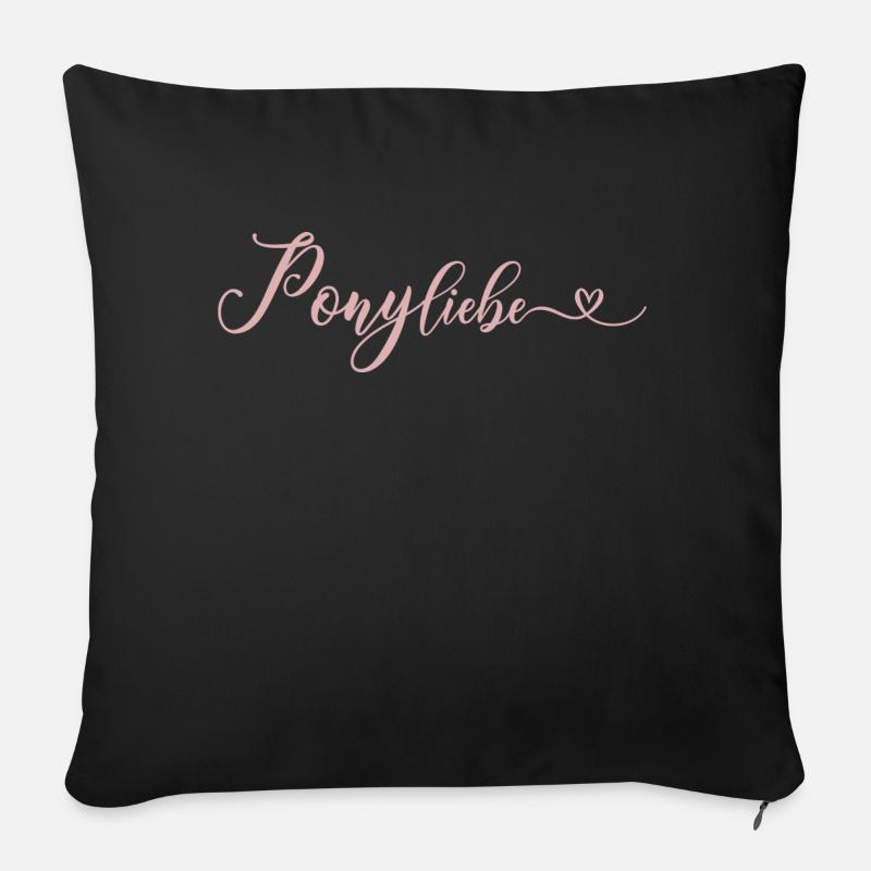 Ponyliebe - Sofakissen mit Füllung 45 x 45 cm - Schwarz