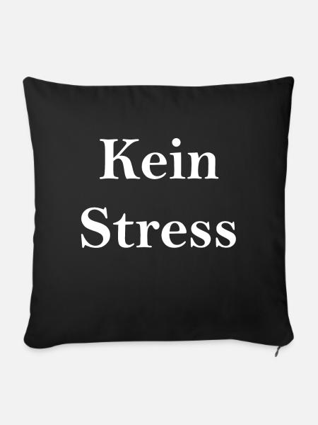 Kein Stress - Sofakissen mit Füllung 45 x 45 cm - Schwarz