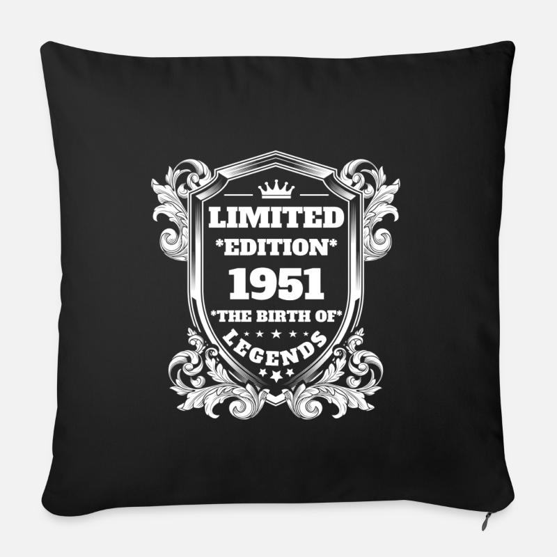 1951 - Coussin et housse de 45 x 45 cm - noir