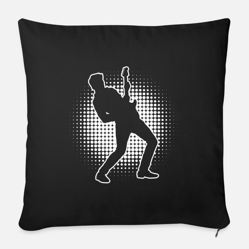 akustische gitarre classical guitar electronic gui - Sofakissen mit Füllung 45 x 45 cm - Schwarz