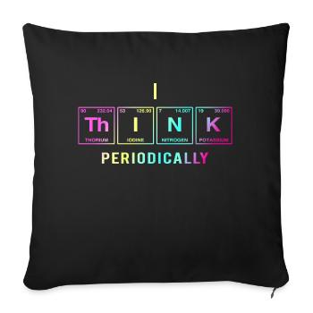 Je PENSE (périodiquement) - Drôles de dictons - Coussin et housse de 45 x 45 cm - noir - Devant