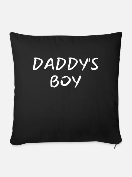 Daddy´s Boy - Sofakissen mit Füllung 45 x 45 cm - Schwarz