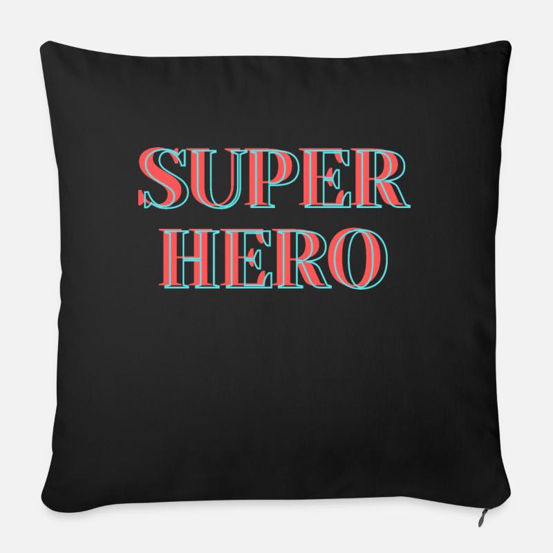 Super Hero - Sofakissen mit Füllung 45 x 45 cm - Schwarz