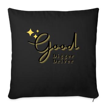 Good Digger driver/Baggerfahrer - Sofakissen mit Füllung 45 x 45 cm - Schwarz - Vorne