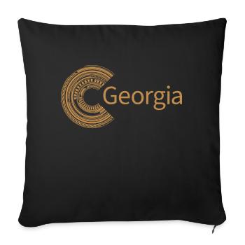 Für Georgia - Sofakissen mit Füllung 45 x 45 cm - Schwarz - Vorne
