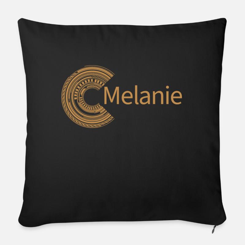 Für Melanie - Sofakissen mit Füllung 45 x 45 cm - Schwarz
