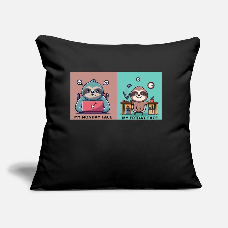 Faultier Arbeiten Geschenk Sofakissen mit Füllung 45 x 45 cm