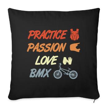 Devis BMX - Coussin et housse de 45 x 45 cm - noir - Devant